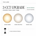 TaviLume 3-CCT table lamp upgrade with 3000K warm, 4000K neutral and 6000K cool light