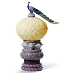 Curated Lladro Peacock 16 Inch Accent Lamp by Tavilume — white background table lamp product image