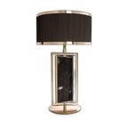 Premium Black Marquina Marble Table Lamp by Tavilume — white background table lamp product image