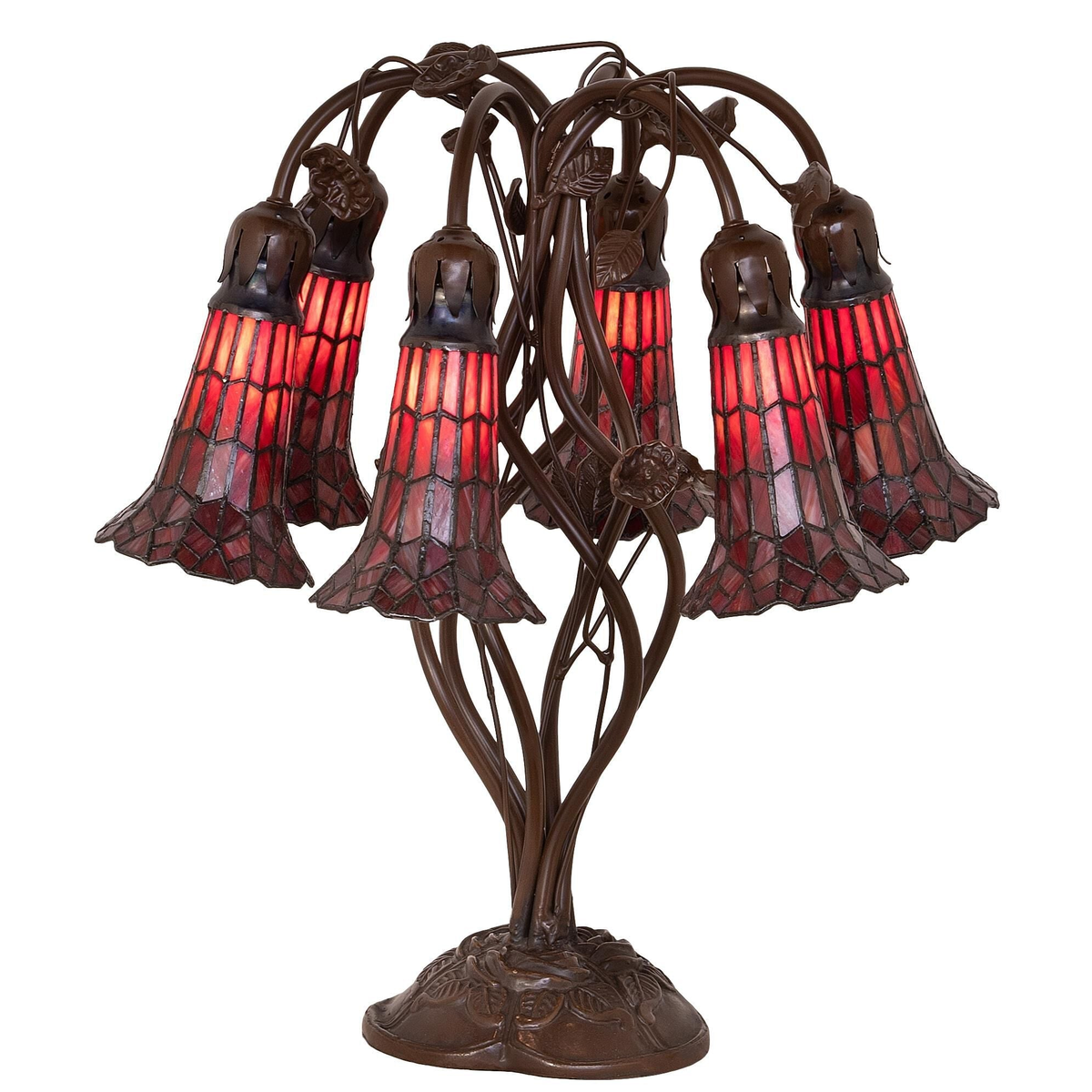 Stained Glass Pond Lily 18 Inch Table Lamp by Tavilume — white background table lamp product image