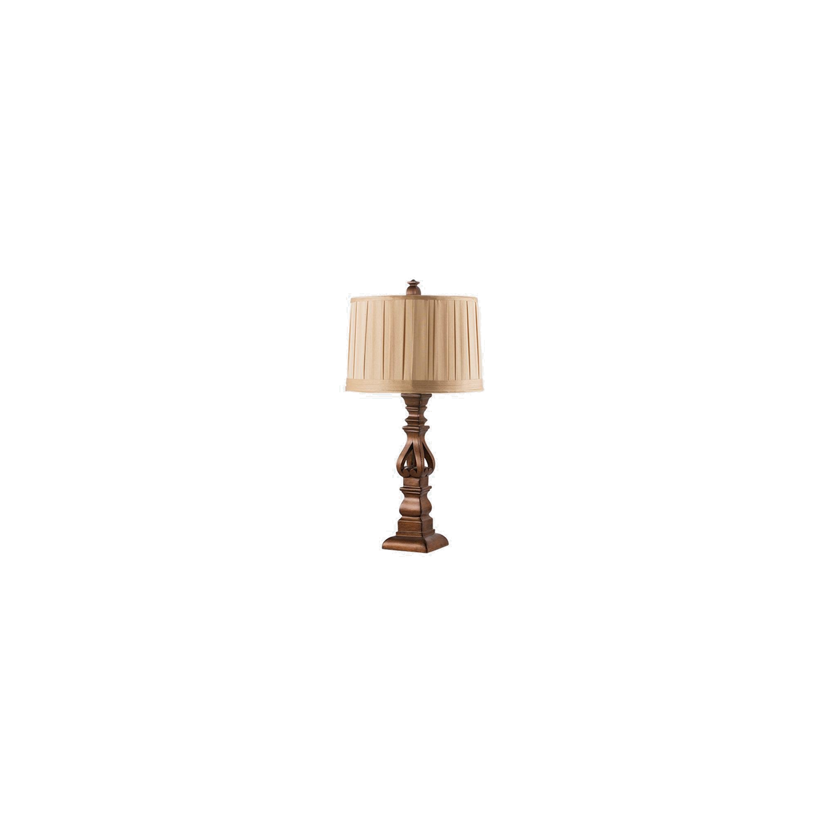 Stripe Drum Shade Antique Rustic Style Tower Table Lamp by Tavilume — white background table lamp product image