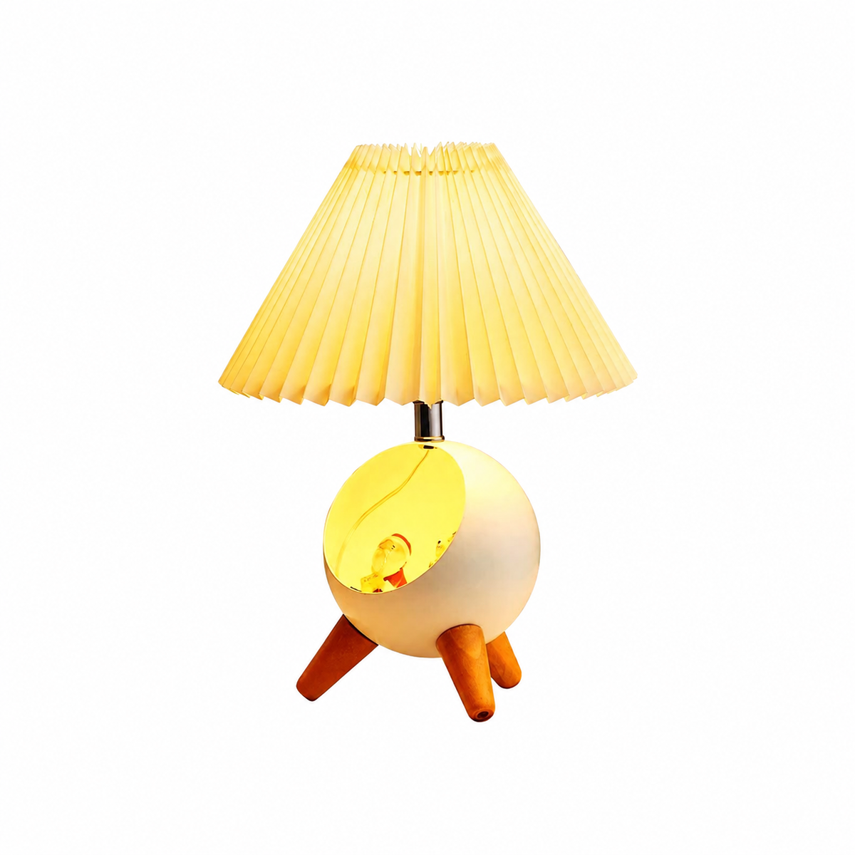Wood Small Table Lamp by Tavilume - ceramic medium table lamp, view 1